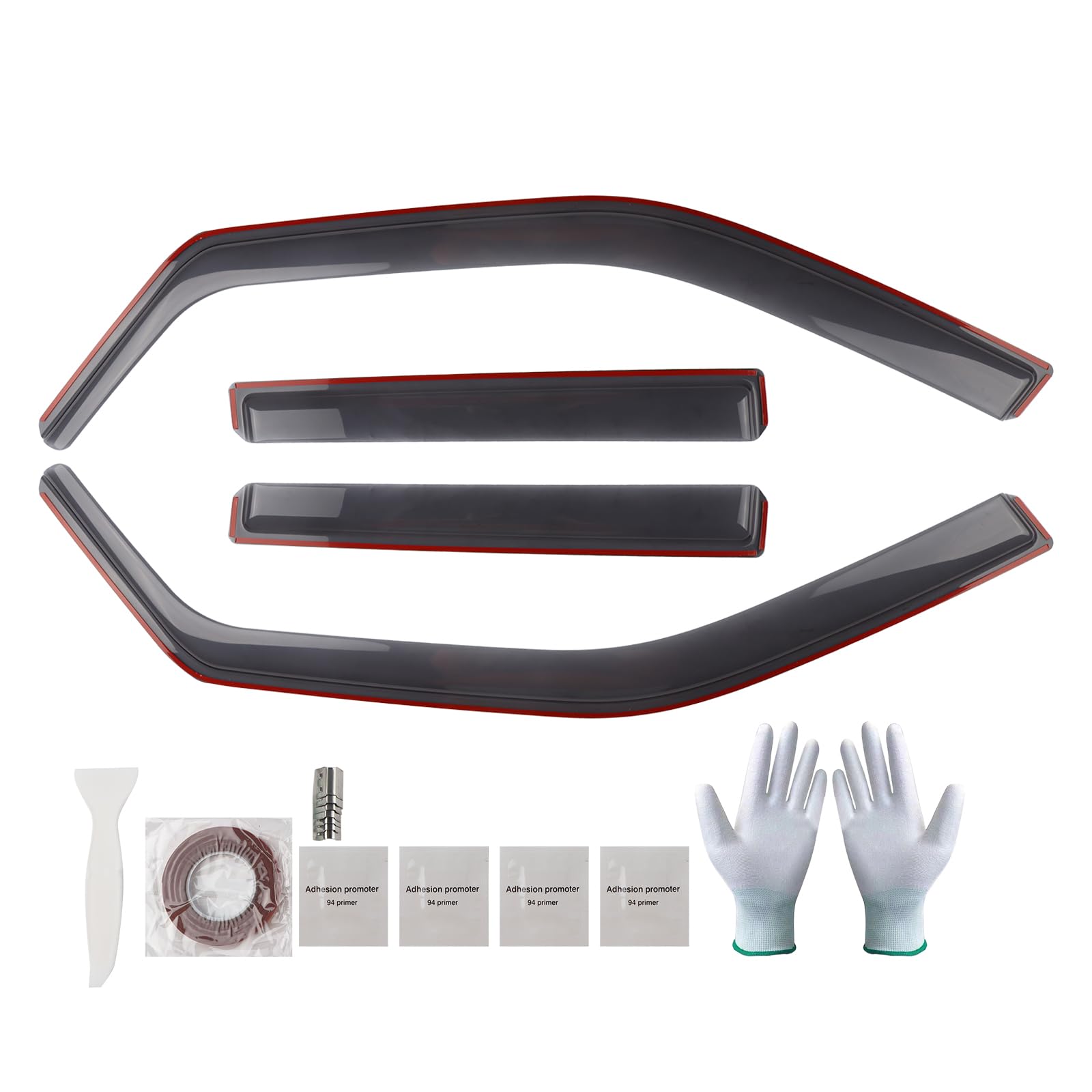 Deflectores de viento para Land Rover Freelander MK2 (2006-2014) SUV de 5 puertas, juego de 4 deflectores de viento integrados, protección contra el viento, la lluvia y el sol, fácil