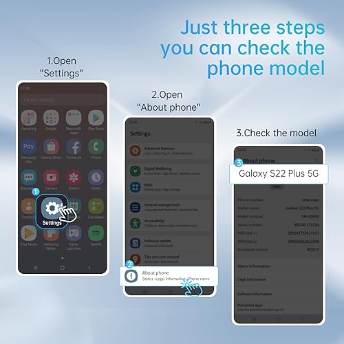 Miniatura 6 de Anqrp Hidden Series - Funda para Galaxy S22 Plus 5G, disipación de calor soporte sin caídas anillo de metal de 360, funda protectora de grado