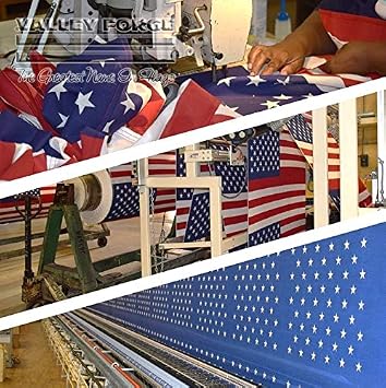 Valley Forge 35431000 American Flag 3 x 5 ft. Printed Polycotton Made in U.S.A. Brass Grommets Stars and Stripes