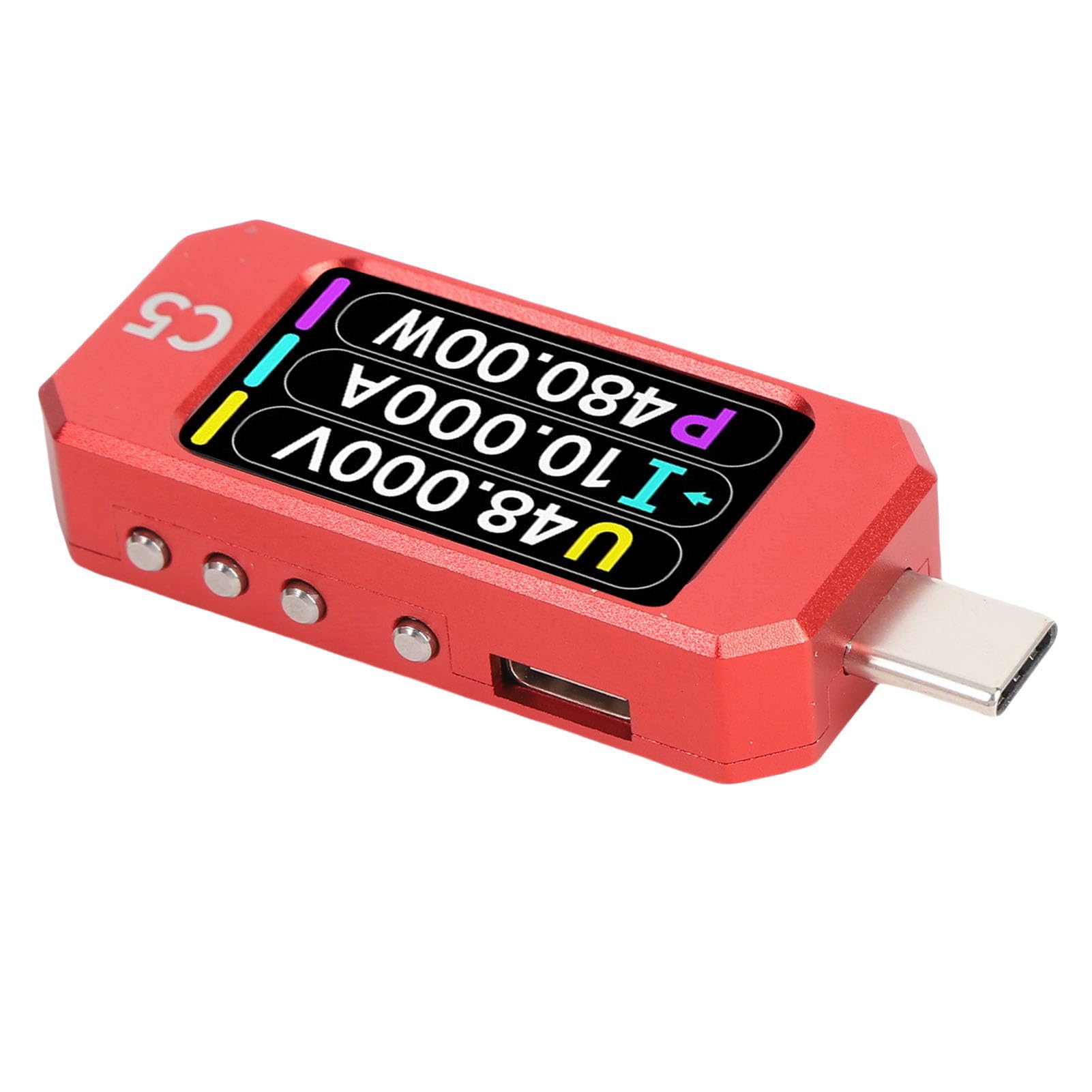 Luocute Miernik Mocy USB, Miernik Napięcia USB Typu C i Tester Prądu, 1,47 Cala Kolorowy Wyświetlacz Lcd Tester Multimetr Pd Woltomierz Pd, 320x172 Prąd Napięcia Rozdzielczości