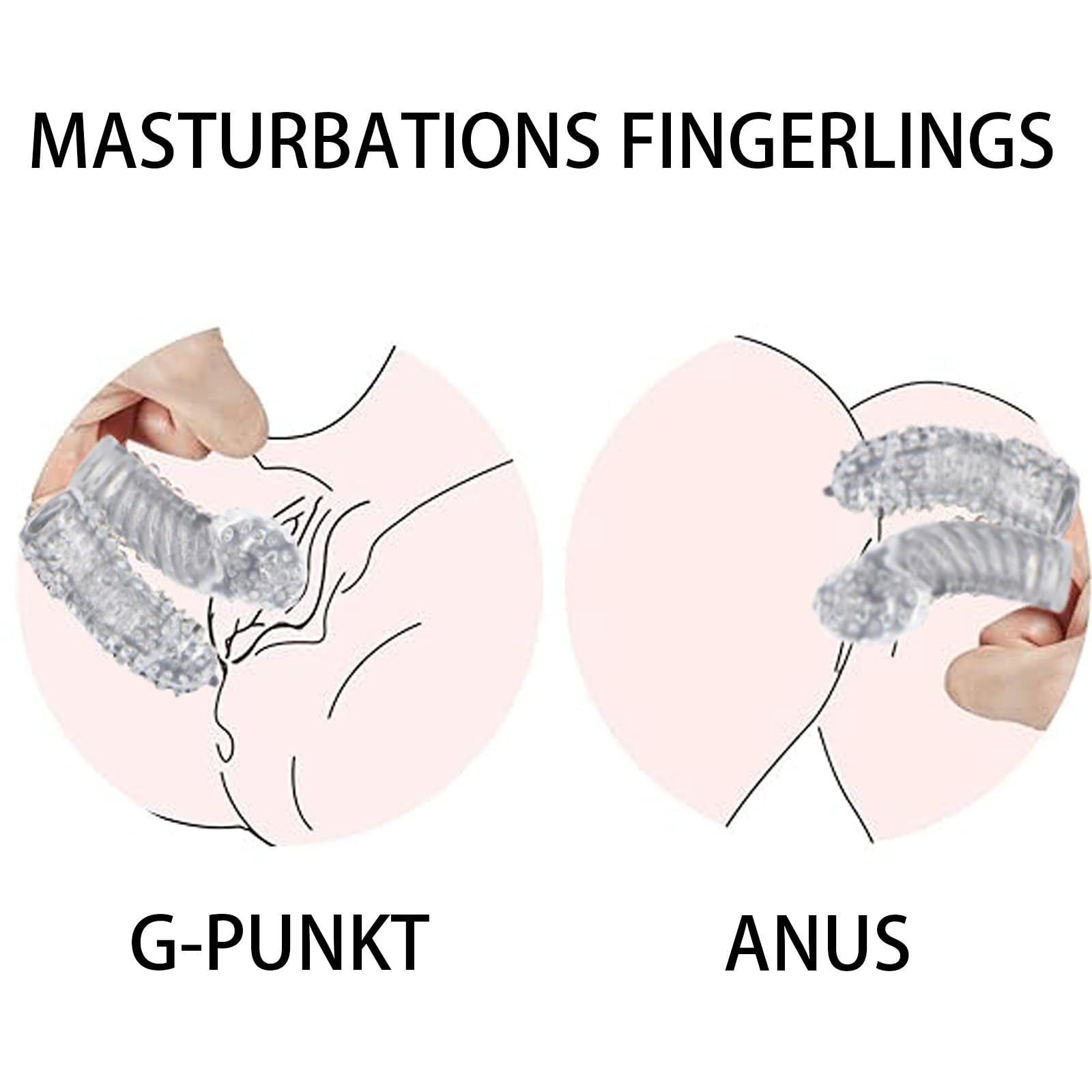 Manicotti per Dita Punto G 4 Pezzi, Manicotti per Massaggio alle Dita Giocattoli Sessuali, Copertura per Dita Impermeabile Sex Toys per Coppie, Trasparente