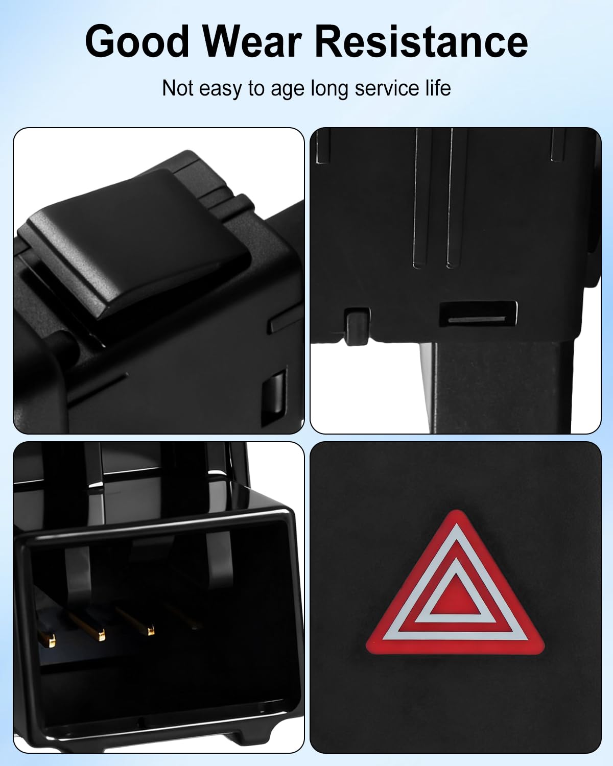 Emergency Hazard Lights Switch Button Fit for Honda Civic 2016 2017 2018 2019 2020 2021 Replace 35510-TBA-A01, Black Switch for Center Console