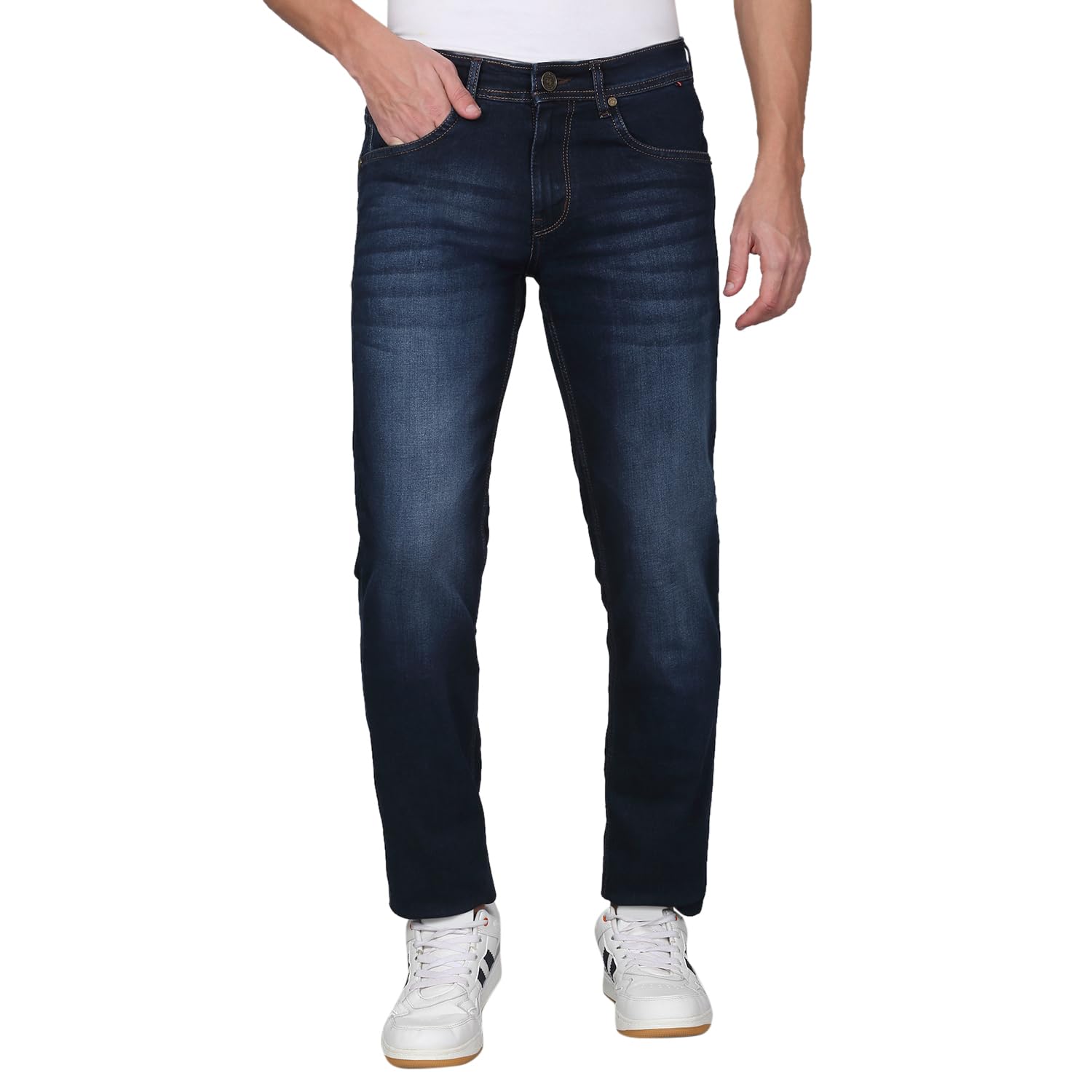 cantabil Men's Solid Blue Regular Fit Casual Jeans | Mens Full Length Cotton Casual Jeans (P_MDNM00622)-picture-31