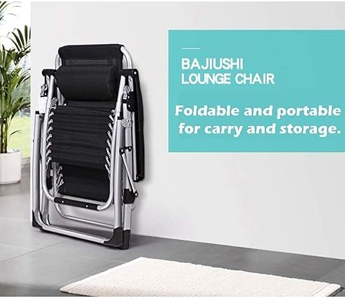 Miniatura 3 de FKSDHDG Home - Silla reclinable plegable para adultos balcón con reposabrazos cama para siesta sofá perezoso multifuncional portátil silla trasera
