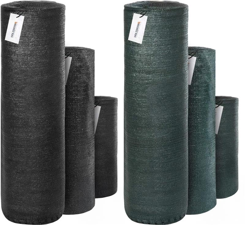 HOLZBRINK Malla de sombreo, sombreado 95%, Panel de vallado 160g/m², Verde Oscuro, Altura 100cm, Longitud 25ml, HZB-01E-100-25