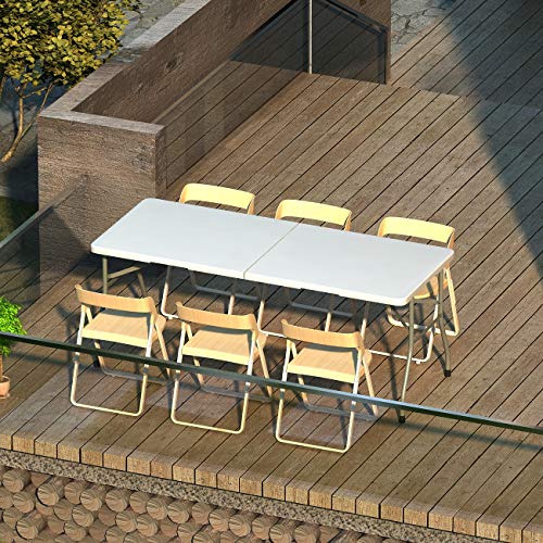soges Gartentisch Campingtisch extra großer Außentisch Klapptisch Esstisch BBQ Tisch faltbares Design aus Aluminium… – Bild 3