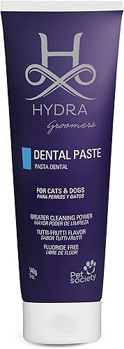 Hydra - Pasta dental profesional, sin flúor, ambientador de aliento para perros y gatos, adecuado para todas las razas, 5 onzas