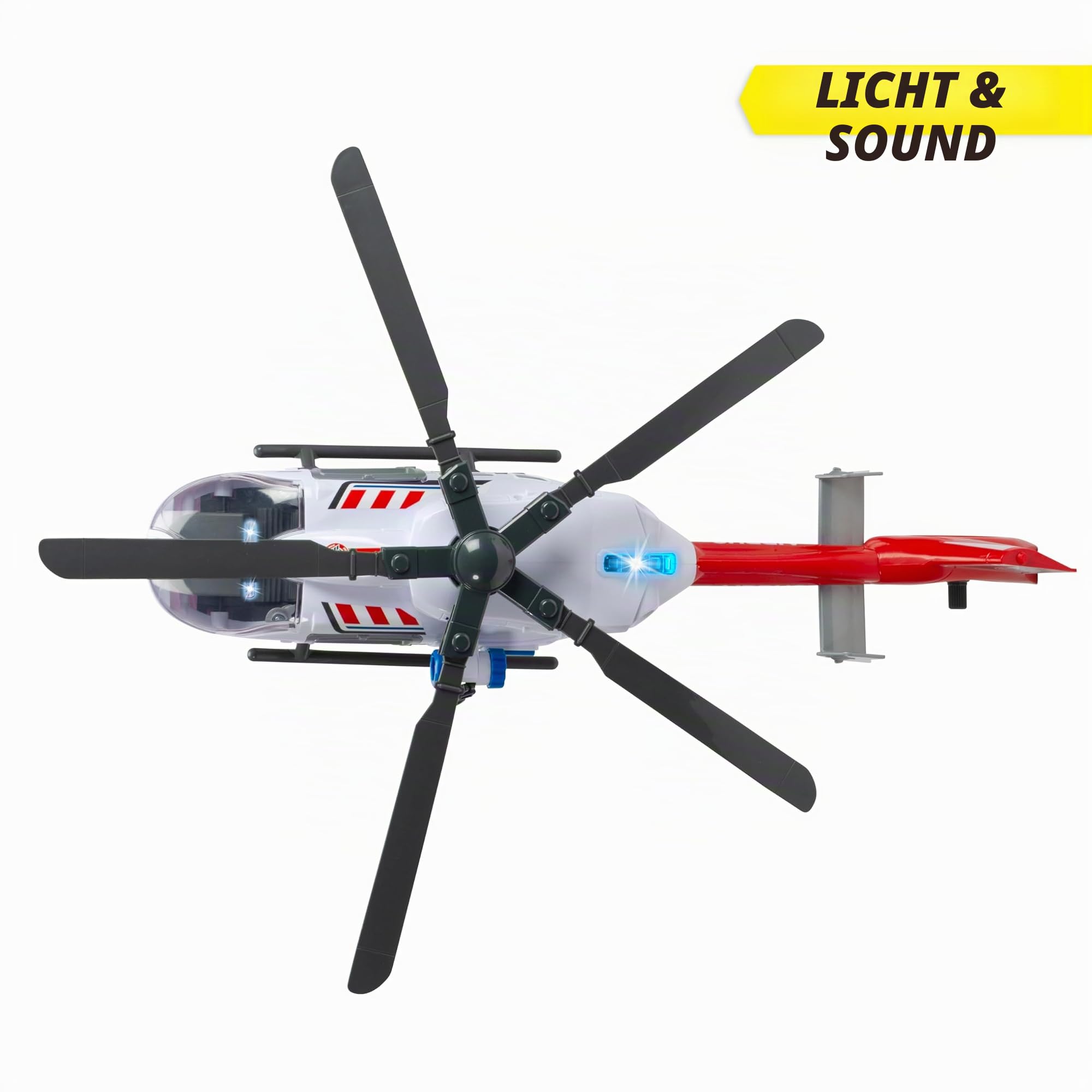 Dickie Toys - Giant Helicopter Airbus H145 (54 cm) - großer Spielzeug-Hubschrauber mit Aufzieh-Propeller, Licht, Sound und Zubehör für Kinder ab 3 Jahre, inkl. Batterien