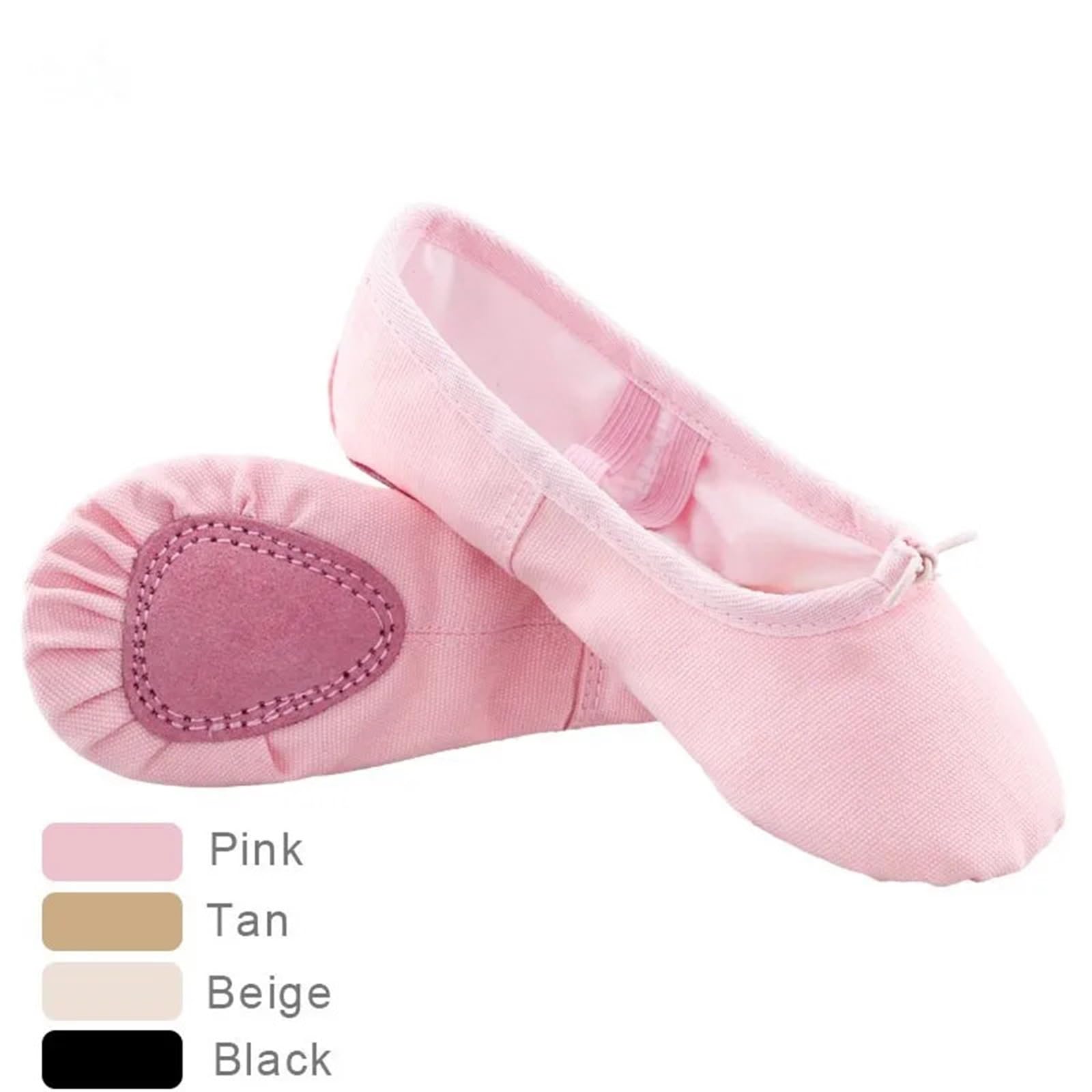 Ballettpantoffeln Ballettschuhe Canvas for Mädchen Tanzschuhe Split Sole Gymnastik Yoga Tanzschuhe for Kinder Ballerina(Brown,28)