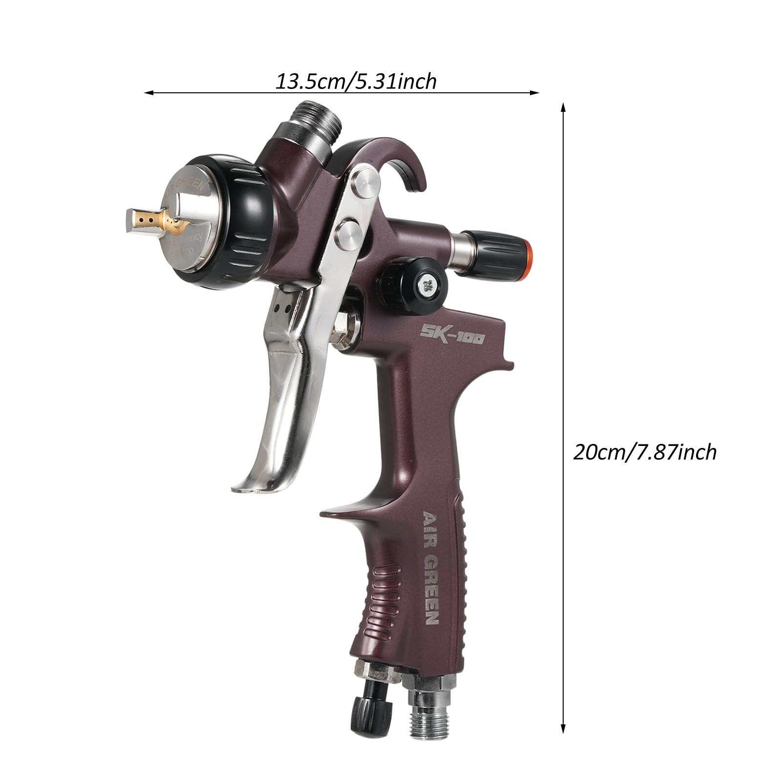 Dioche Spruzzatore di Vernice per Auto di Fascia Alta - Spruzzatore Ad Aria con Ugello da 1,3 Mm per Verniciatura Professionale di Auto e Finitura Automobilistica - Elevata capacità di Atomizzazione