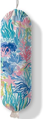 Miniatura 28 de Dispensador de bolsas de plástico, organizador de bolsas de plástico para comestibles y soporte de pared para bolsas de basura de papel,