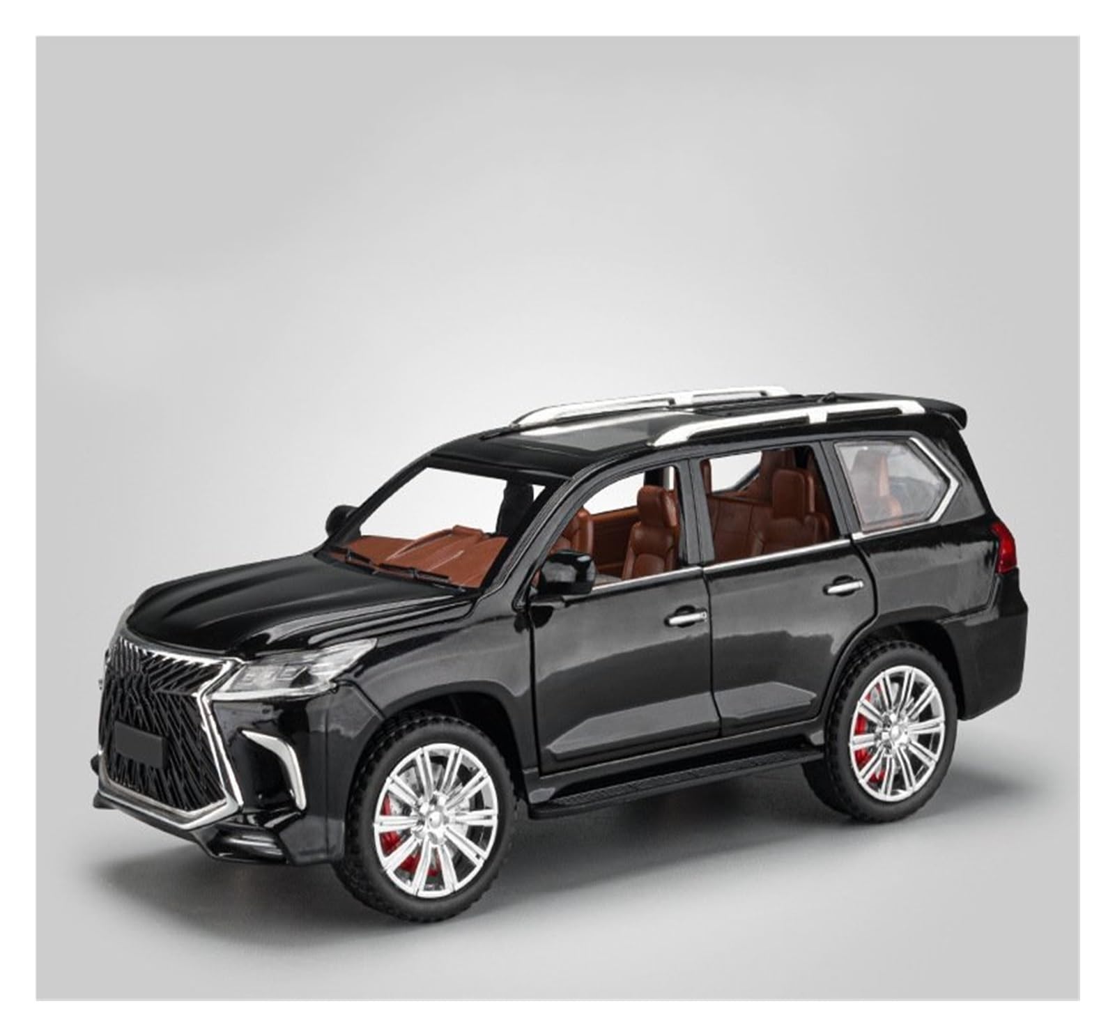 UIFCOG Die Cast Collectible Car Model 1:24 For Lexus LX570 Alloy Metal Diecast Model Car Collections(Black)