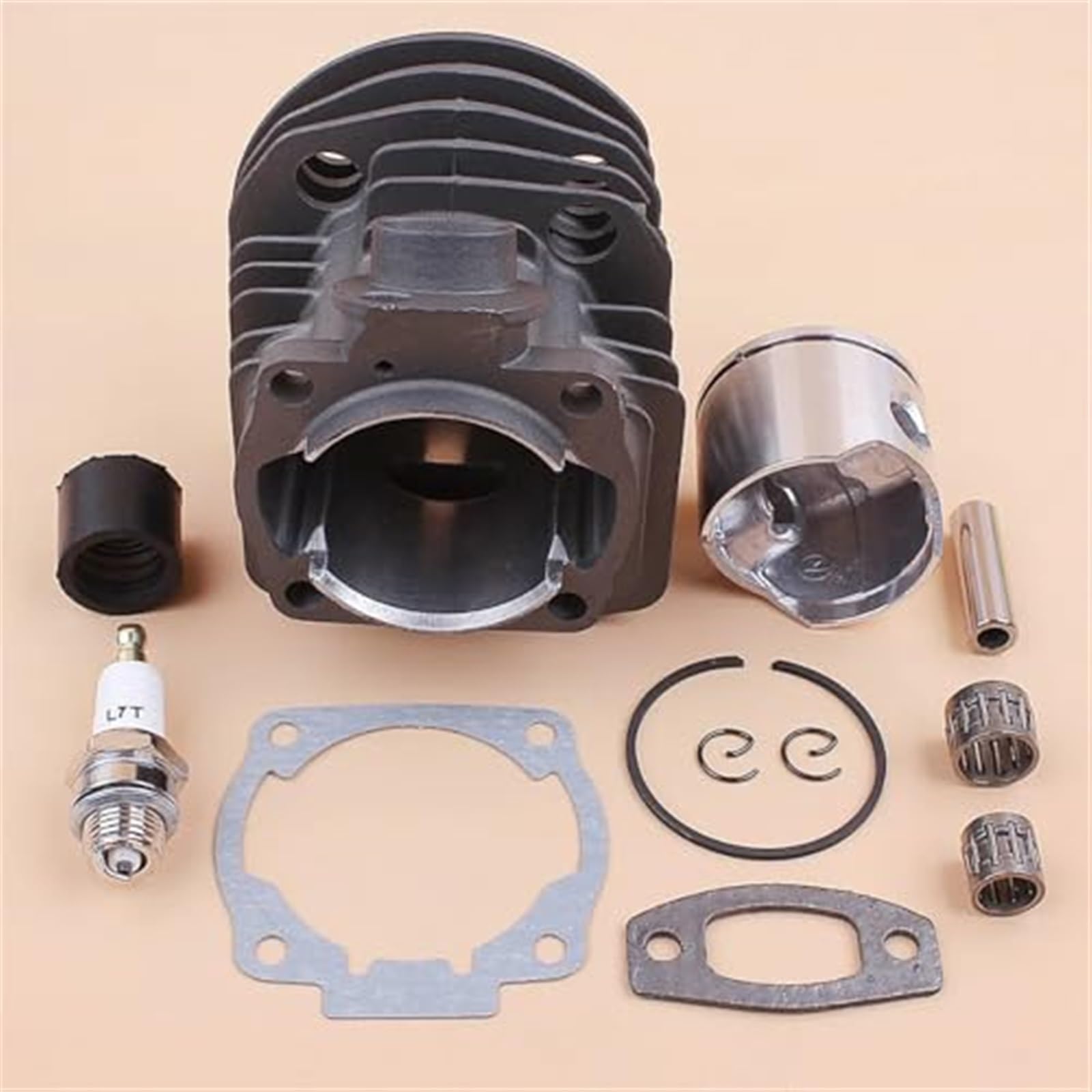 45mm zestaw uszczelek łożyska tłoka głowicy cylindra, dla Husqvarna, 55 51 50 części silnika piły łańcuchowej zestaw do regeneracji silnika