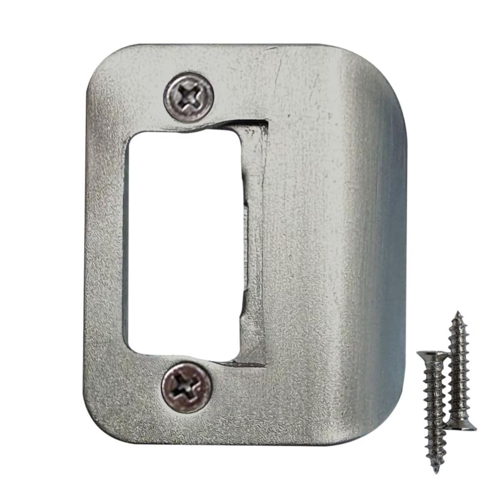Gator Door Strike Plate with Screws, – 2-1/4" by 1-3/4" Universal Latch Restorer Alloy Steel Lock Hardware for Interior and Exterior Doors, Replacement Door Latch Plate | Satin Nickle - 1 Pack
