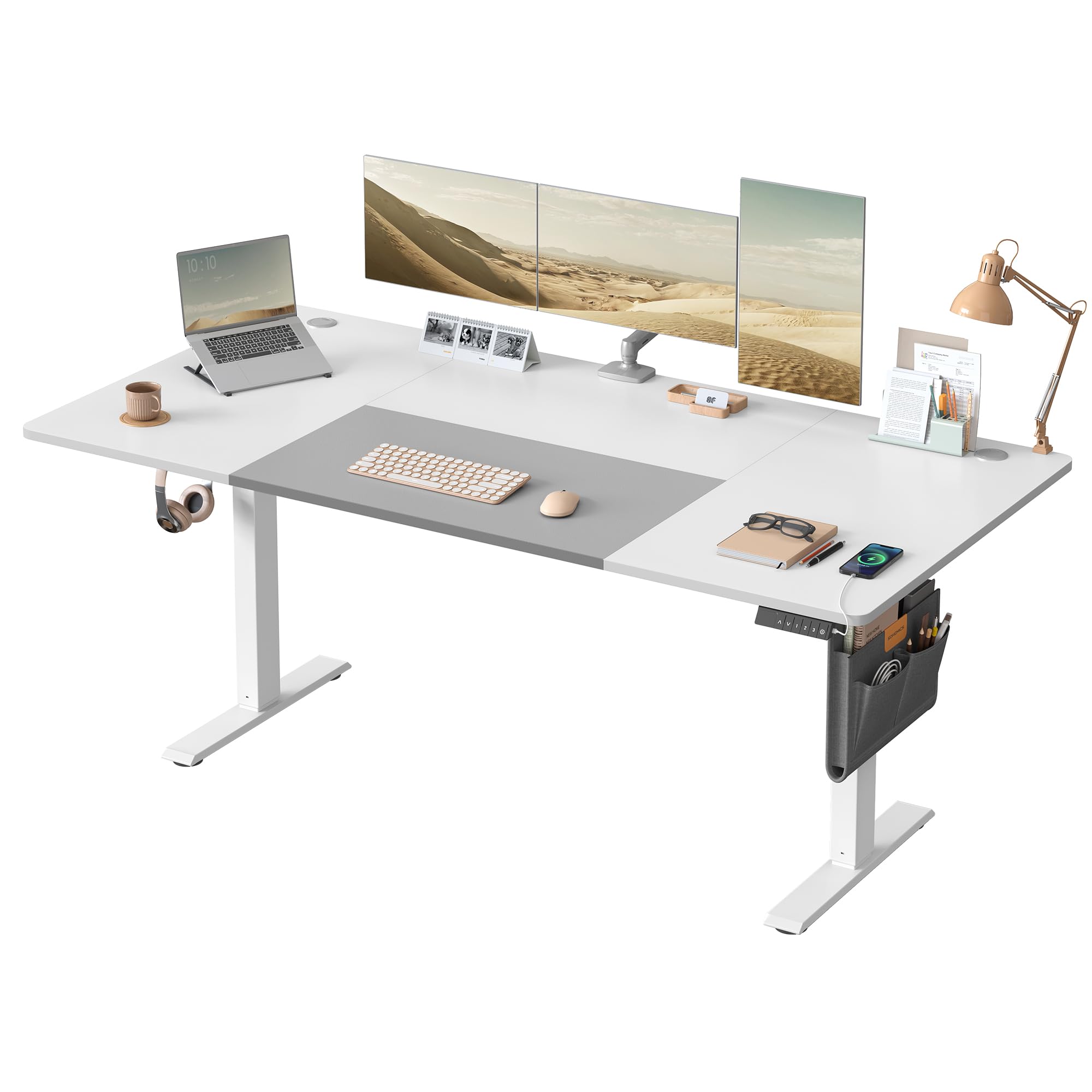 Homavo Escritorio Eléctrico Ajustable 60×110cm Con Función De Memoria