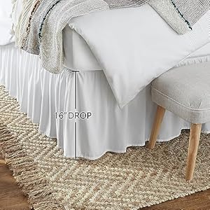 Amazonbasicslightweightruffledbedskirtclassicstylesoftandstylish100microfiberwith16dropqueenbrightwhitesolid  Urban Country Home Decor Amazon basics lightweight ruffled bed skirt classic style soft and stylish 100 microfiber with 16 drop queen bright white solid  urban country home decor