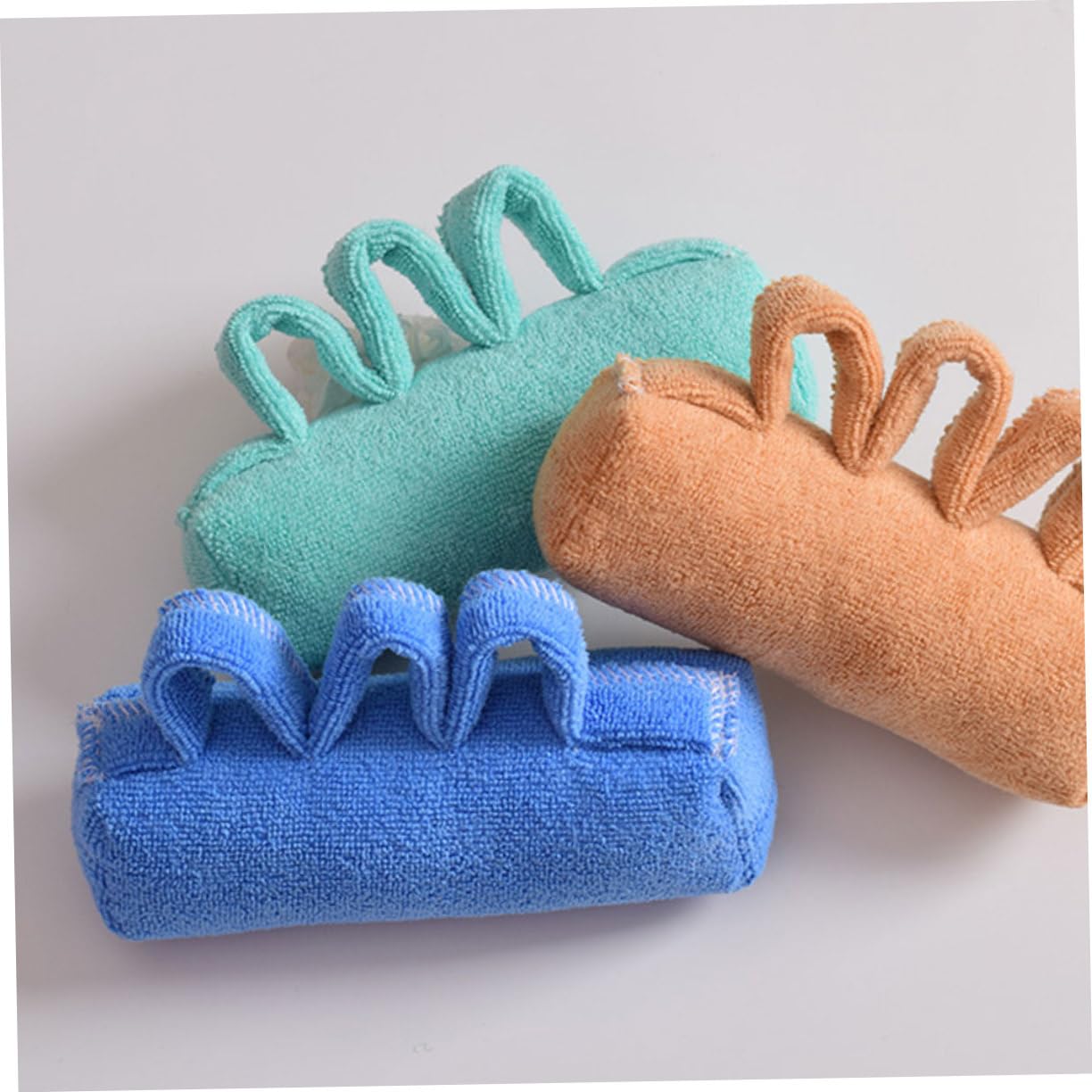 Separador de Dedos Ergonómico Azul para Personas Mayores, Cojín Terapéutico de Tejido Fácil de Limpiar y Desmontable para Rehabilitación de Manos y Prevención de Llagas