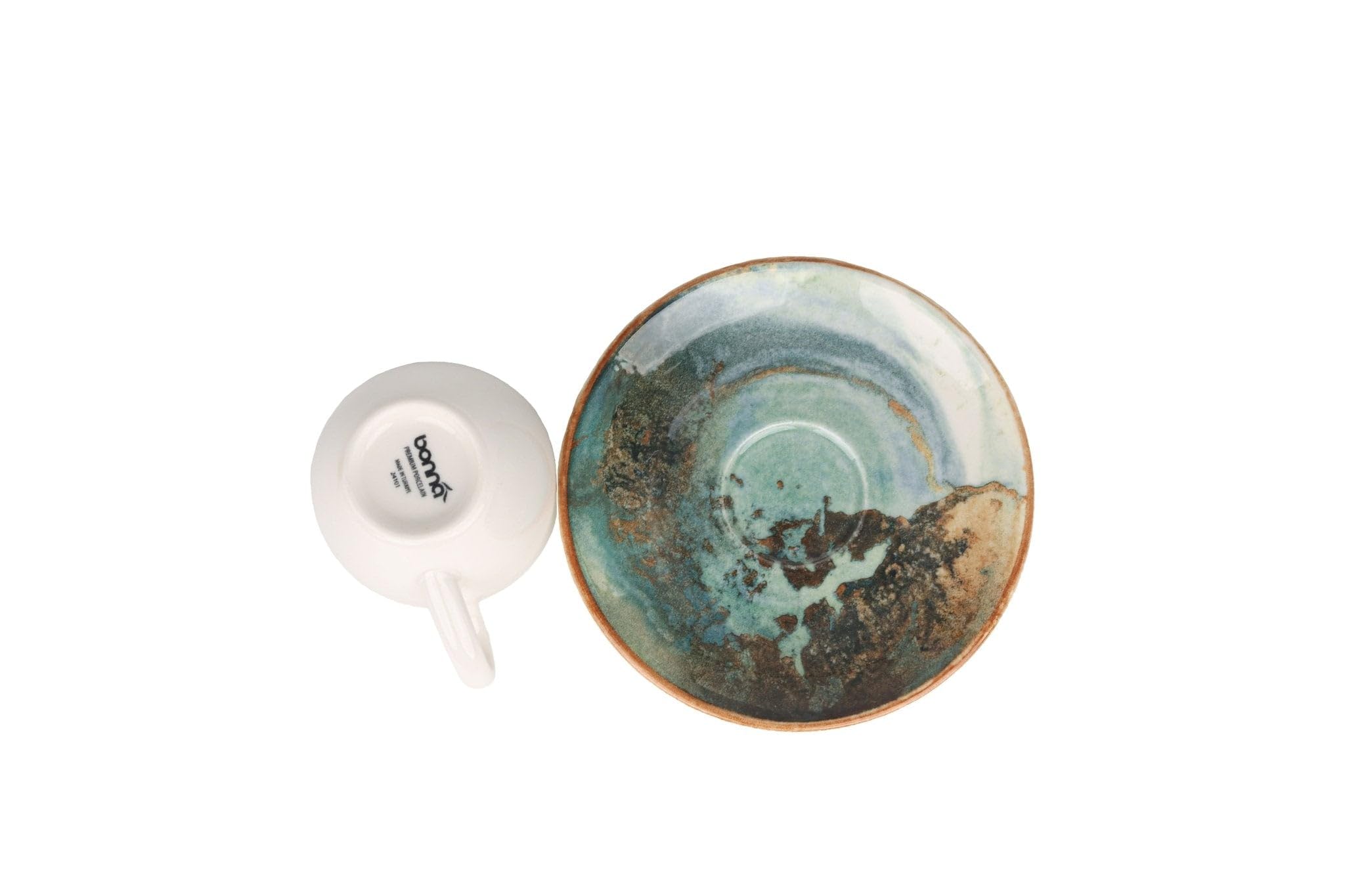 Bonna Futura - Espressotassen und Untertasse - 80 cc - Porzellan - 6er set
