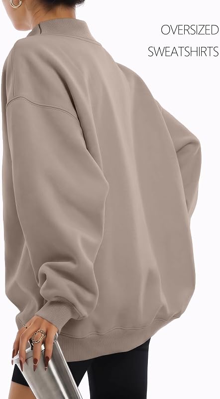 Trendy Queen Womens Mock Neck Sweatshirts Oversized Pullover Fall Outfits image 4
