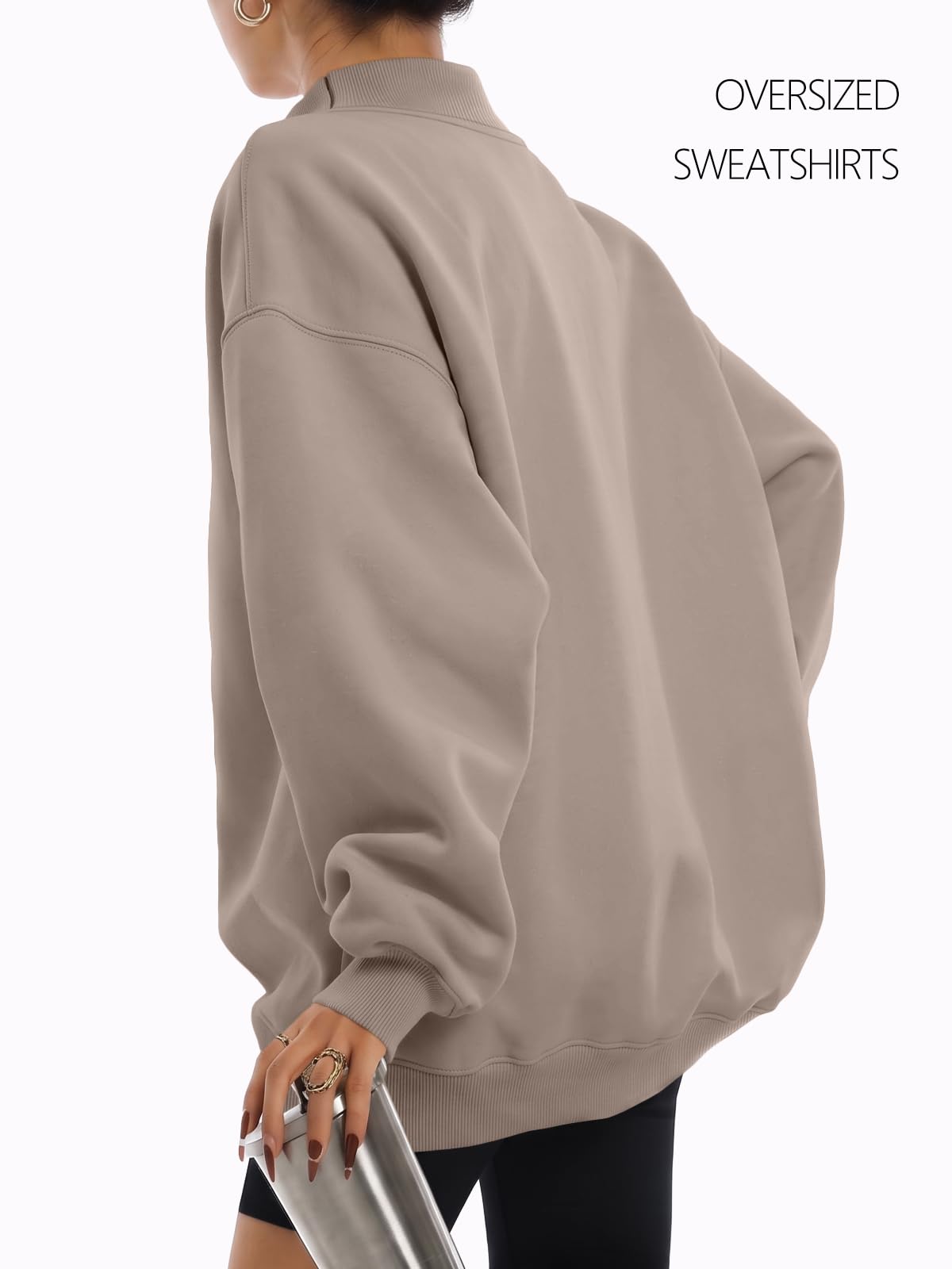 Trendy Queen Damskie bluzy oversize sweter z golfem bluzy z długim rękawem topy jesienne modne stroje 2025 ubrania