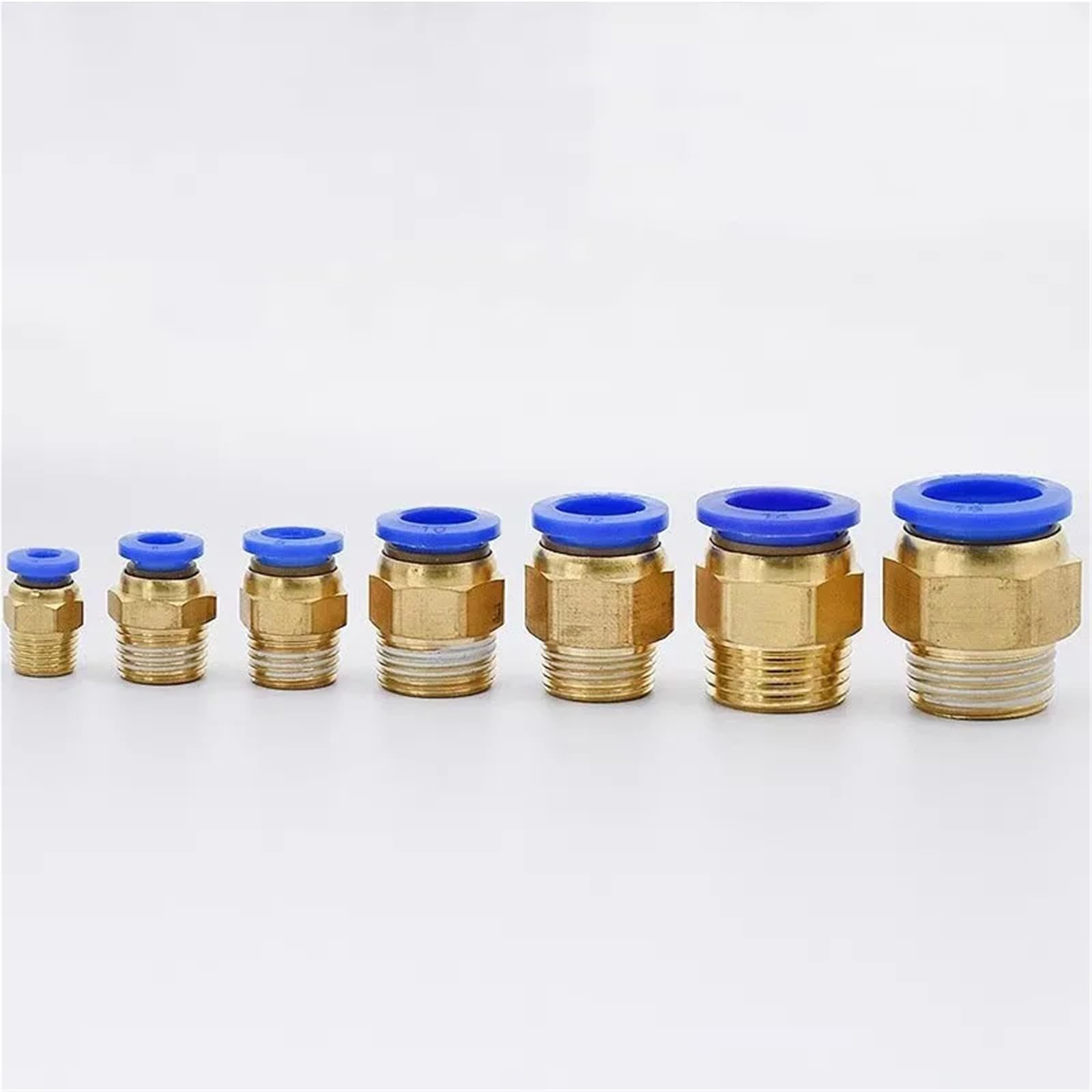 Conectores rápidos de montaje neumático para PC, M5, M6, M8, M10, M12, M14, M16, M20, 100 unidades (PC4-M5 x 0.75)