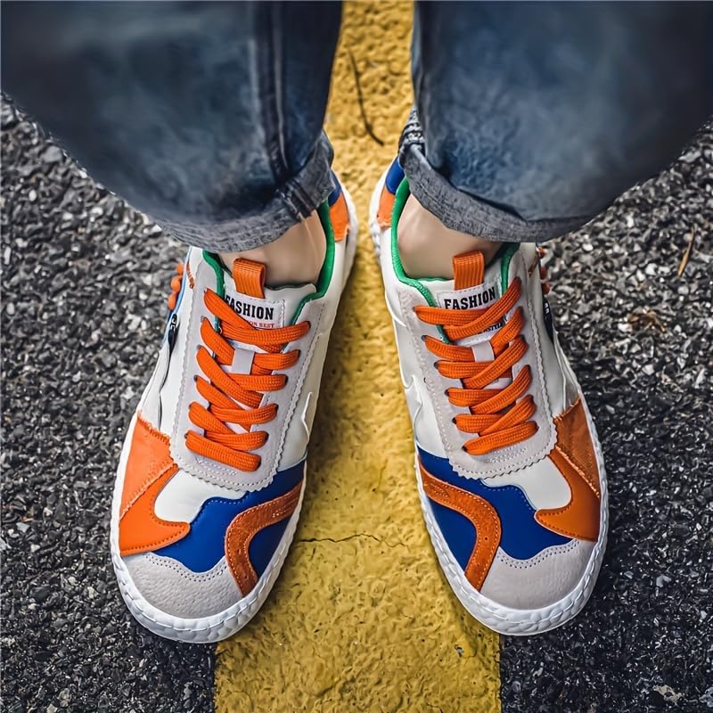 Men's Fashionable Casual Sneakers - Solid Color, Thick Sole, Non-Slip & Durable, Lace-Up, Versatile for All Seasons4