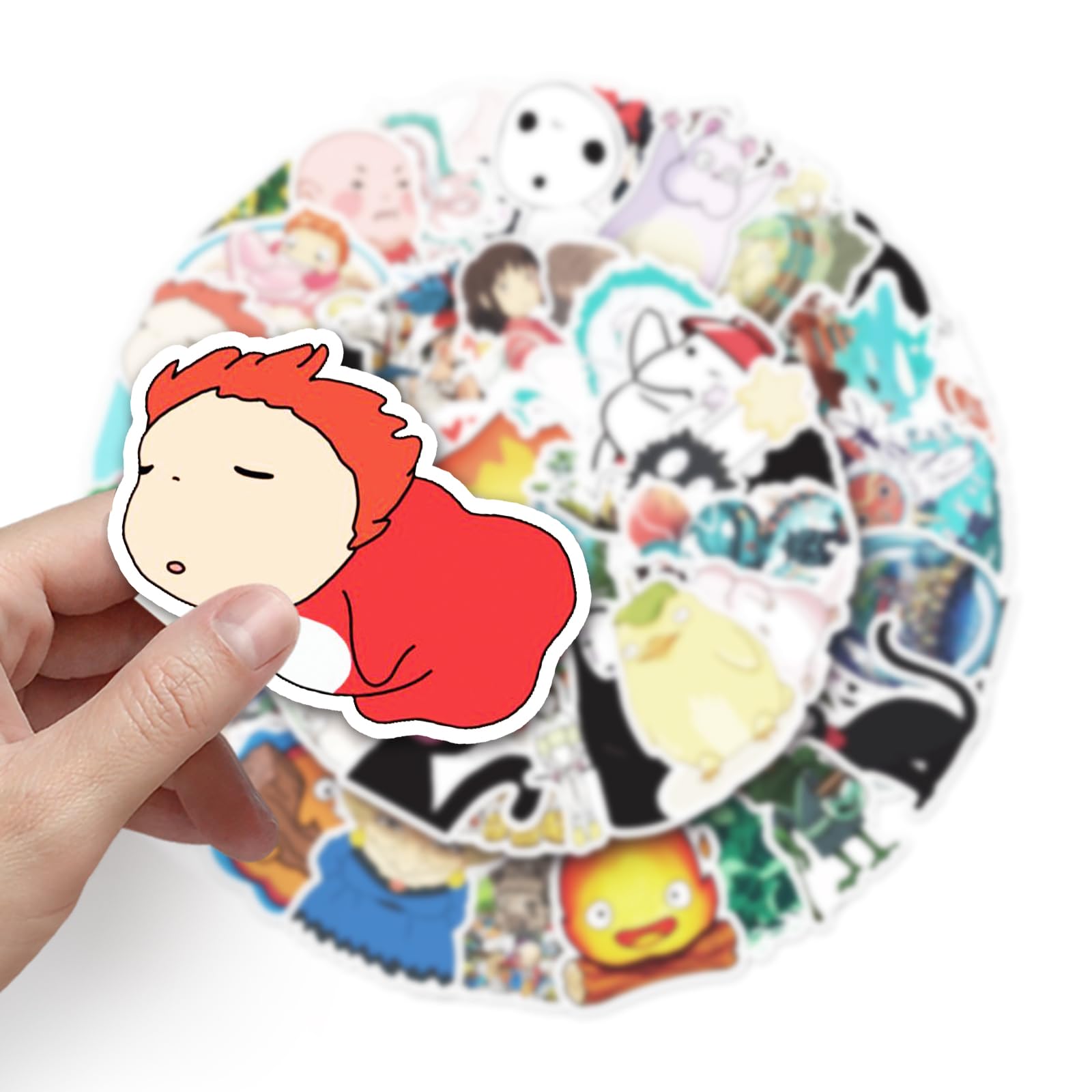 50 Adesivi Ghibli Cinema per Computer Portatili - PVC Impermeabile per Decorazioni Fai Da Te, Stile Graffiti per Auto, Moto, Laptop, Biciclette, Skateboard, Sci, Snowboard, Bagagli
