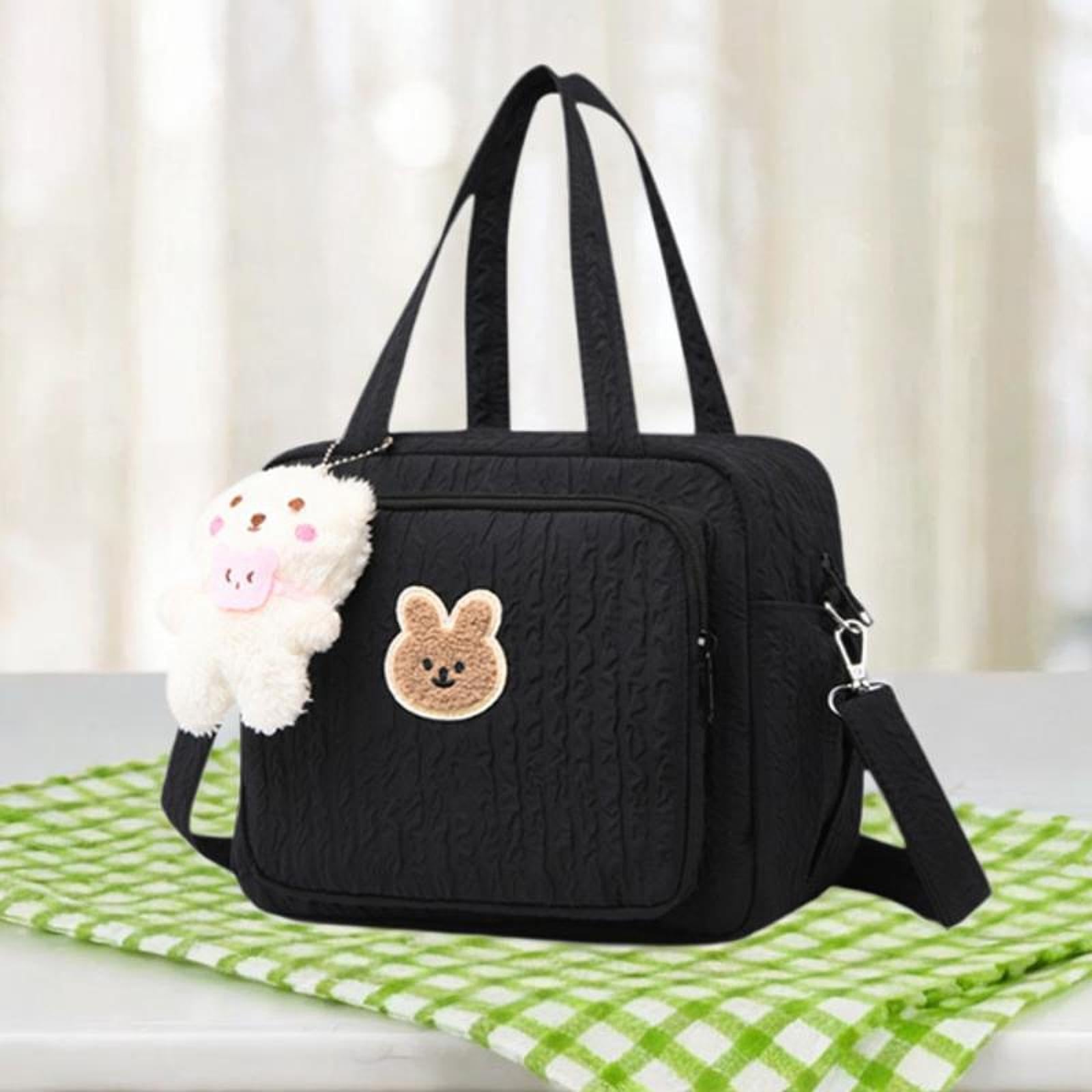 Sharplace Sac à Langer Sac à bandoulière Grande capacité Sac de Voyage élégant Sac de Maquillage Sac à Main léger Sac de Rangement, Noir
