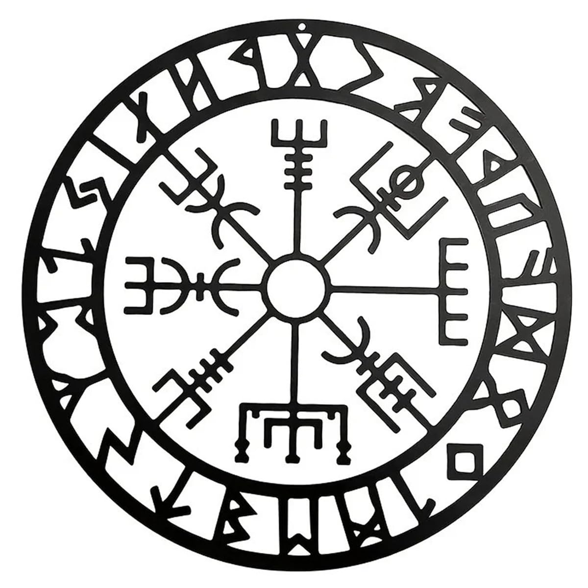 Decoración Vikinga Arte De Pared De Metal Negro Mitología Runas Esculturas ArtíSticas De Pared Arte De Pared De Metal Minimalista Nórdico para Sala De Estar Decoración De Pared Del Hogar