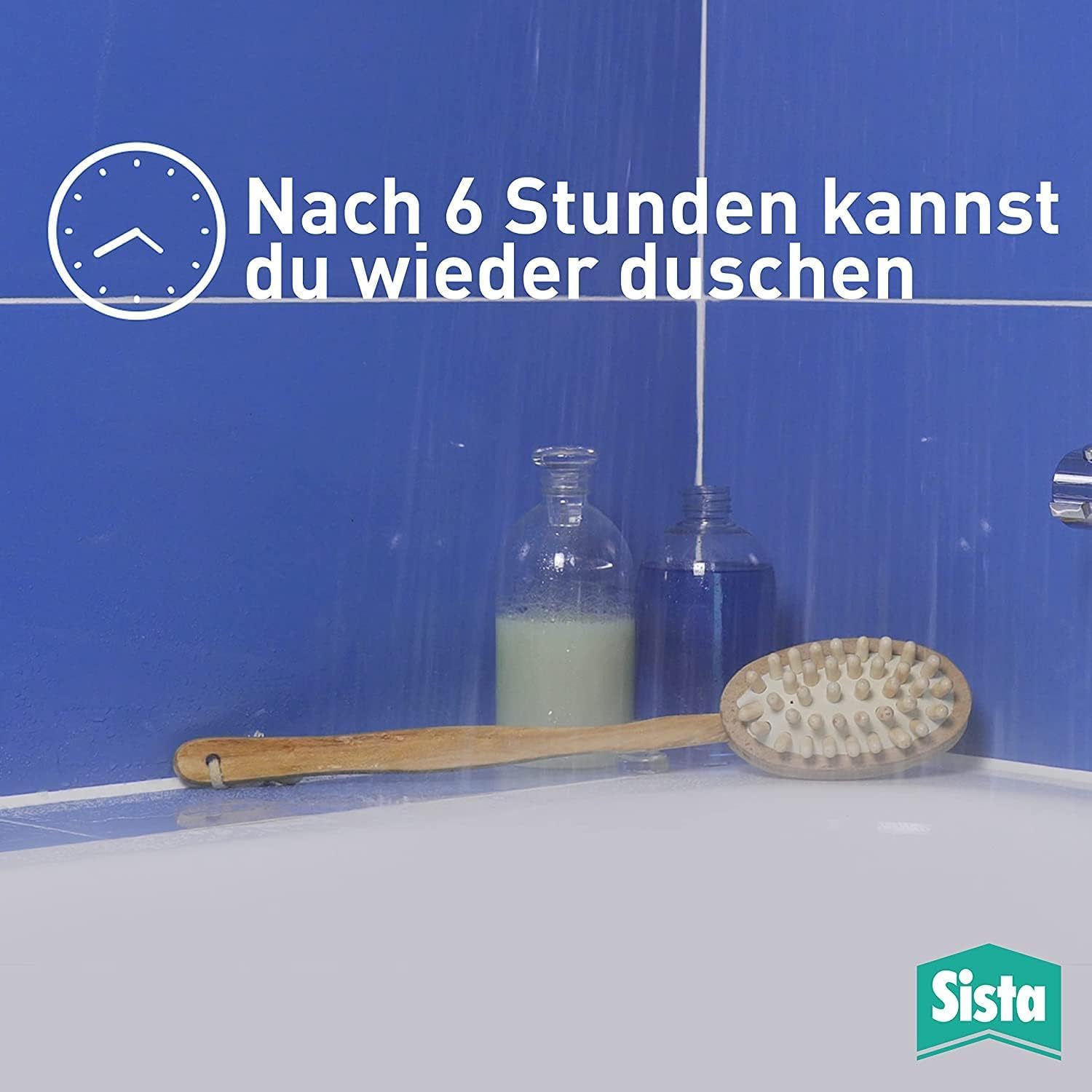 Sista Silikon Neue Fuge, Blisterkarte, grau, 6x 80ml | Frische Fugen in Grau – für Bad, Küche & Feuchträume geeignet