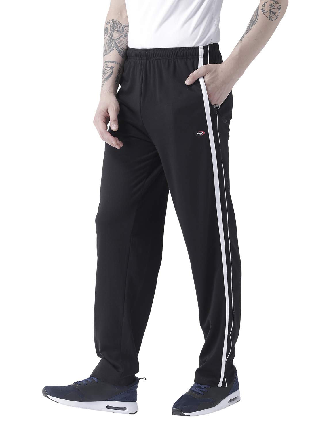 Men Cotton Polyester Comfy Regular Fit Sports Quality Track Pants with Secure Zipper Pocket, Casual Wear Lower Tracks Pant-image-49