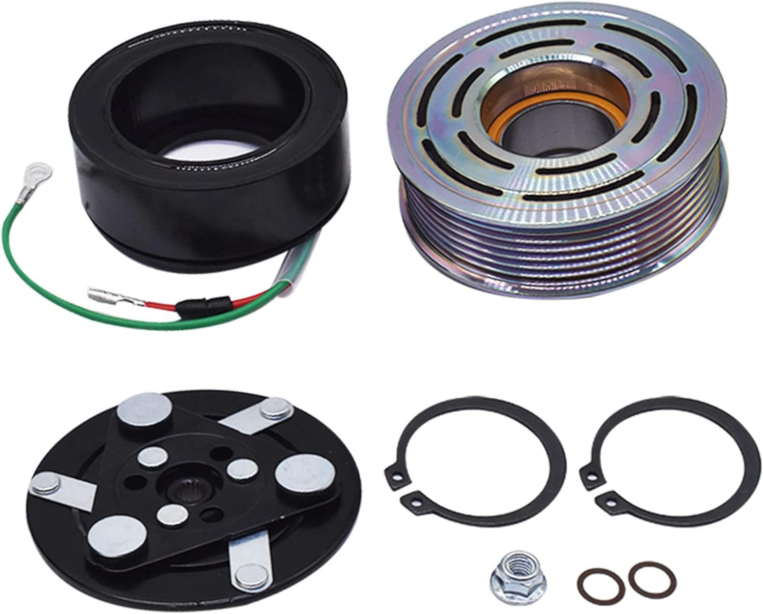 waltyotur A/C Compressor Clutch Kit Replacement for Civic Si Model 2.0 Liter 2007 2008 2009 2010 2011