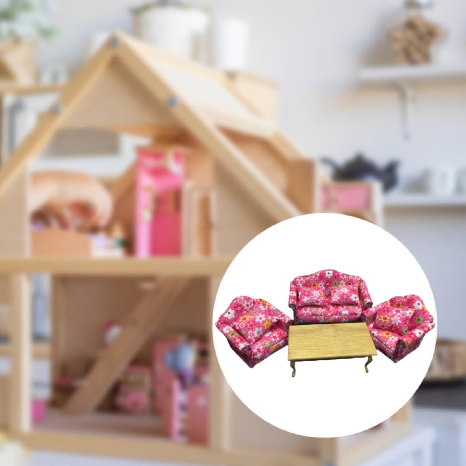 Divano in Miniatura per Casa delle Bambole in 1:12, Accessori per Giorno, Stile C