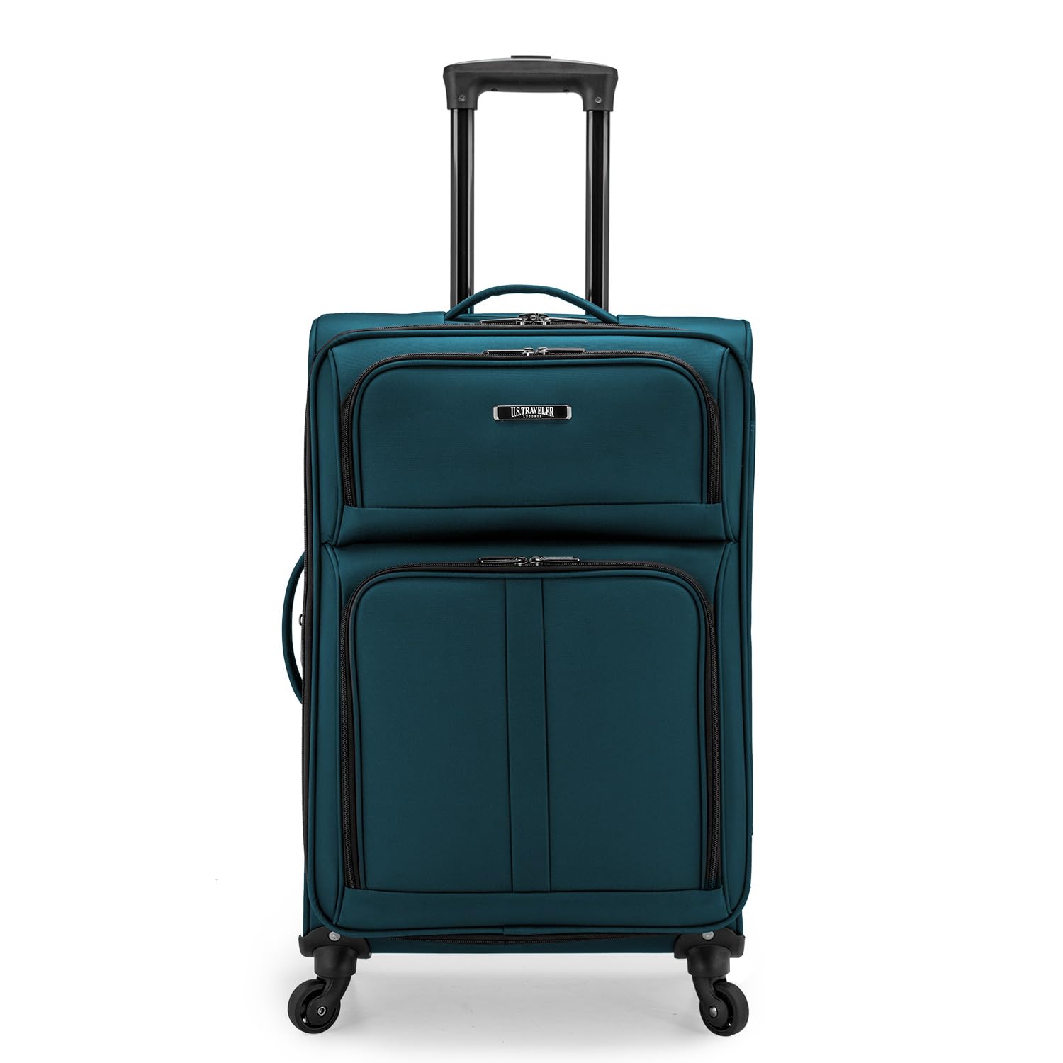 Anzio Softside Expandable Luggage with Spinner Wheels, Teal, 26-Inch Medium