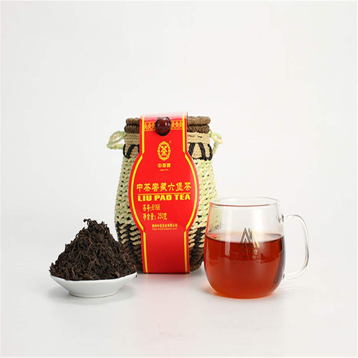 Té negro orgánico chino Liu Bao 6166 Té negro oscuro envejecido en cesta Cuidado de la salud Comida verde 250g
