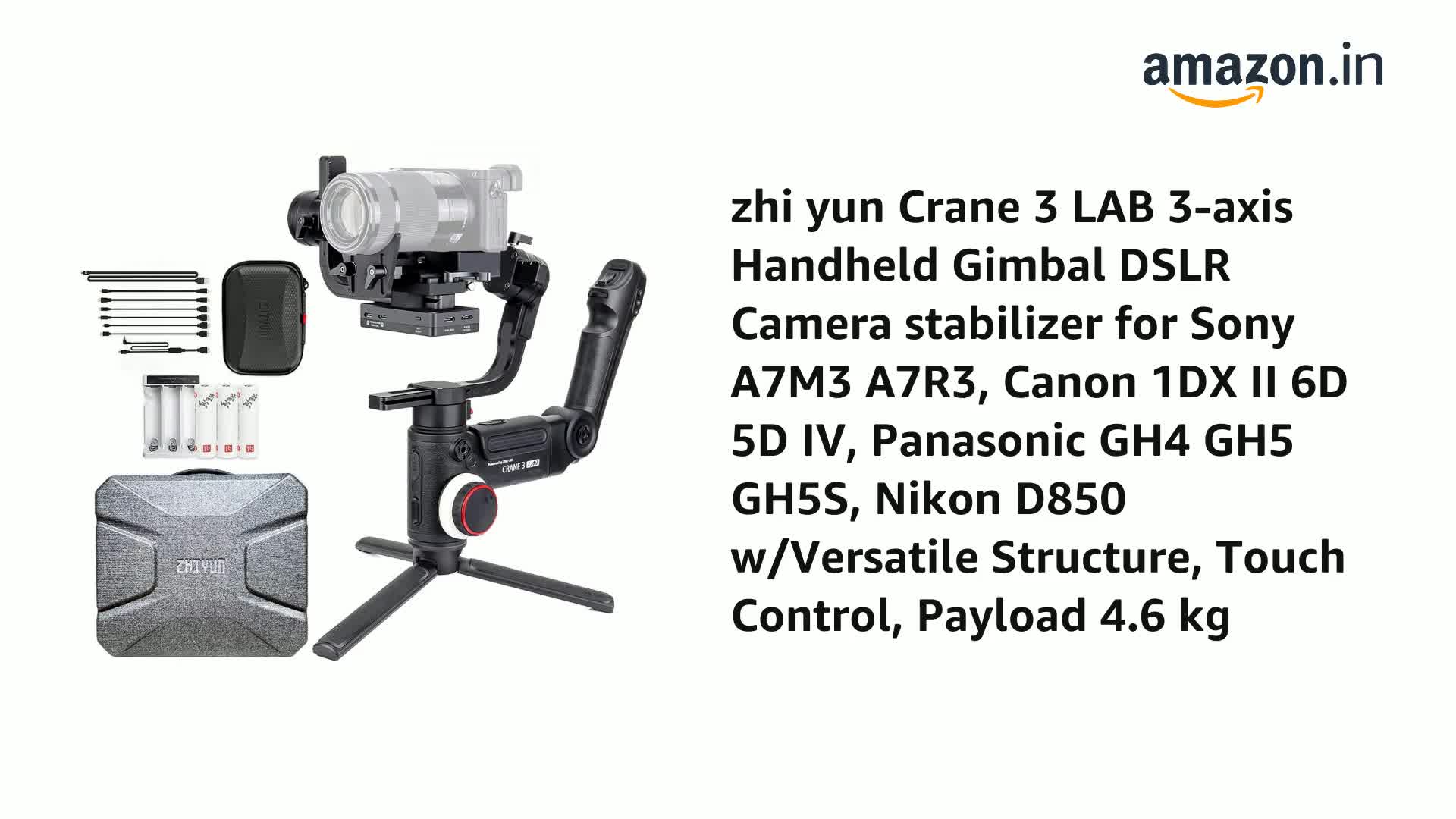 zhi yun Crane 3 LAB 3-axis Handheld Gimbal DSLR Camera stabilizer