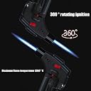 Torch Lighter Set,Candle Lighter Refillable, Windproof,Jet Flame,Adjustable Flame, Safety Lock, Ideal for Culinary, Crafts, Camping,Cooking 5 Pack (Butane Not Included) gallery image