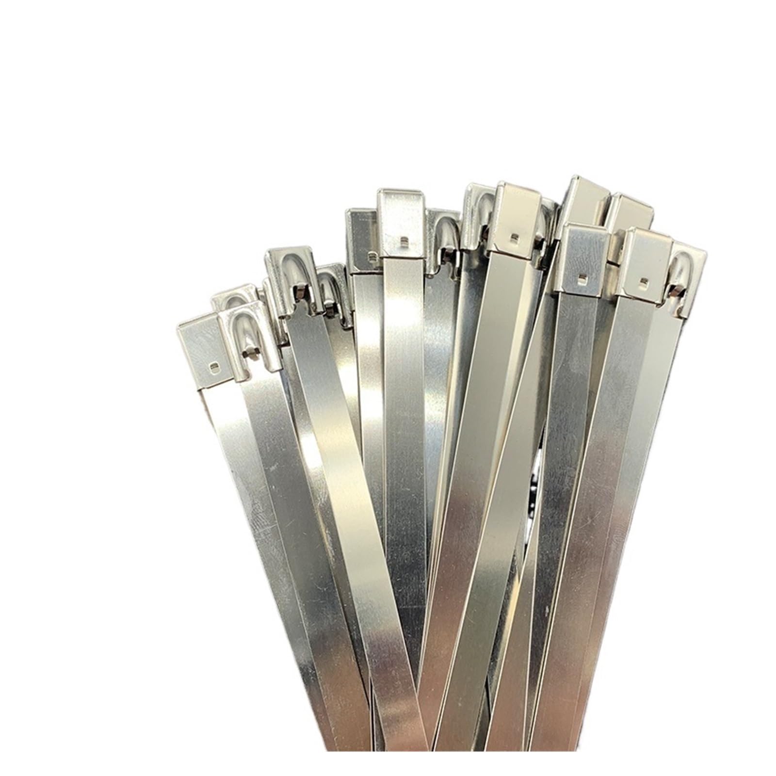 Bdayek 150Mm Cable Ties 50Pcs 4.6Mm 304 Stainless Steel Zip Ties 63 Inch Self Locking Cable Strong Multi-Purpose Metal Exhaust(150Mm)