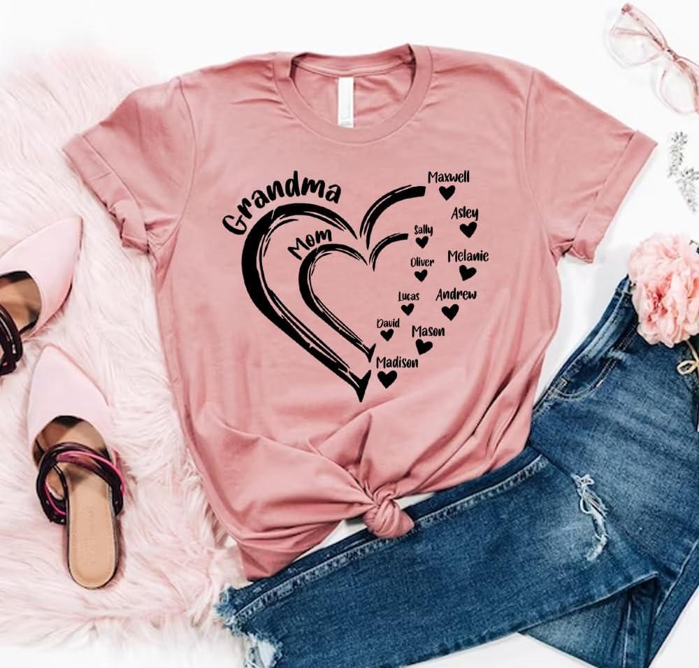 Personalized Birth Month Birth Flower Sweatshirt, Custom Grandma Shirt With Grandkids Name, Custom Kid Names - Image 3