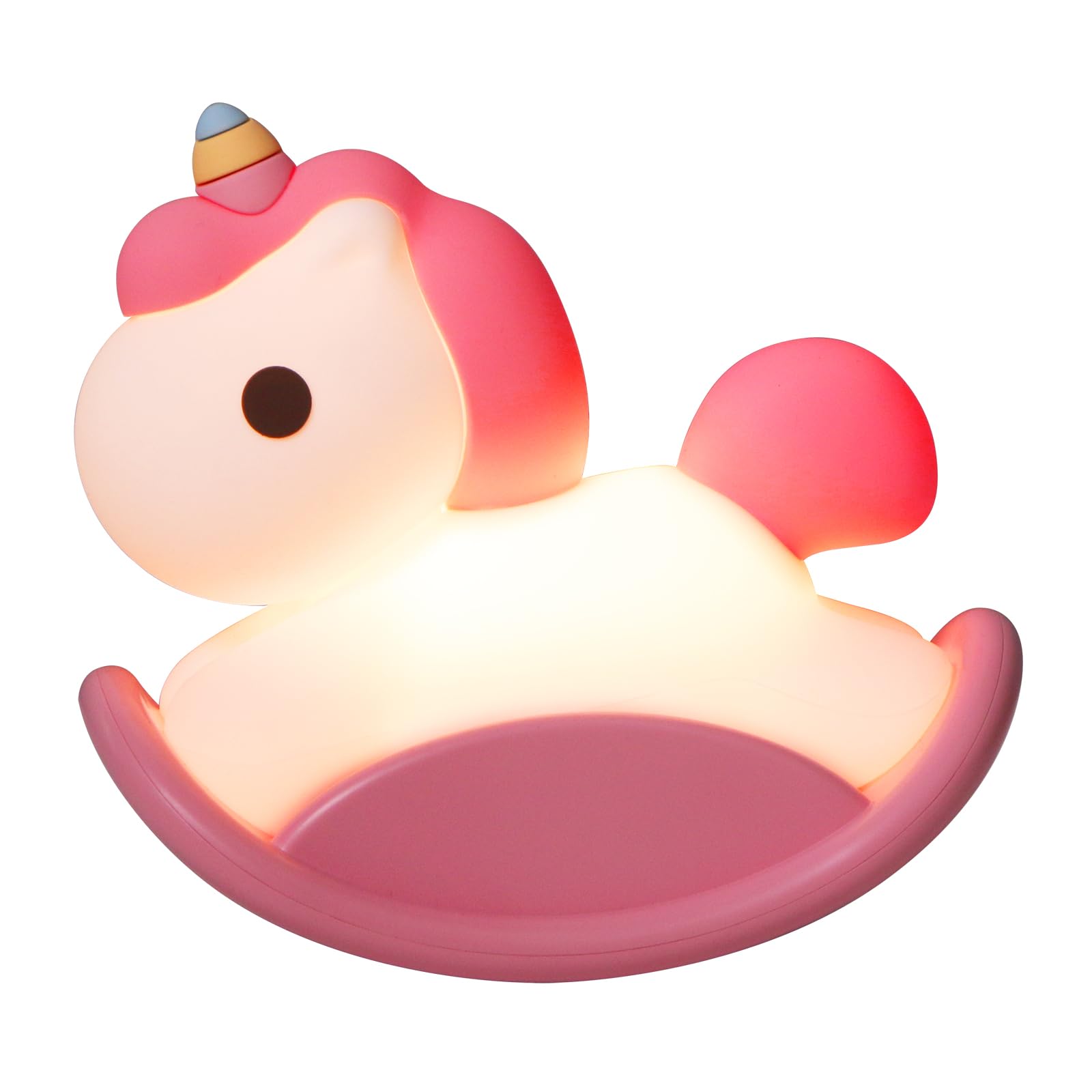 AXNSATRE Baby Kids Night Light Pink - 3 Dimmable Animal Nightlight, USB Rechargeable Cute Lamp for Children, Toddler LED Lights for Bedroom, Kawaii Room Decor for Girls Boys, Baby Gift for Christmas