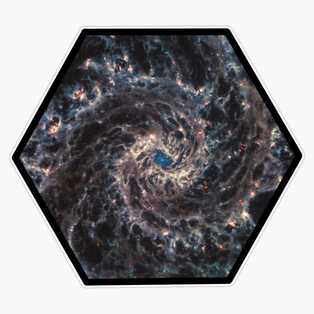 Jwst - Phantom Galaxy Sticker Bumper Sticker Vinyl Decal 5"