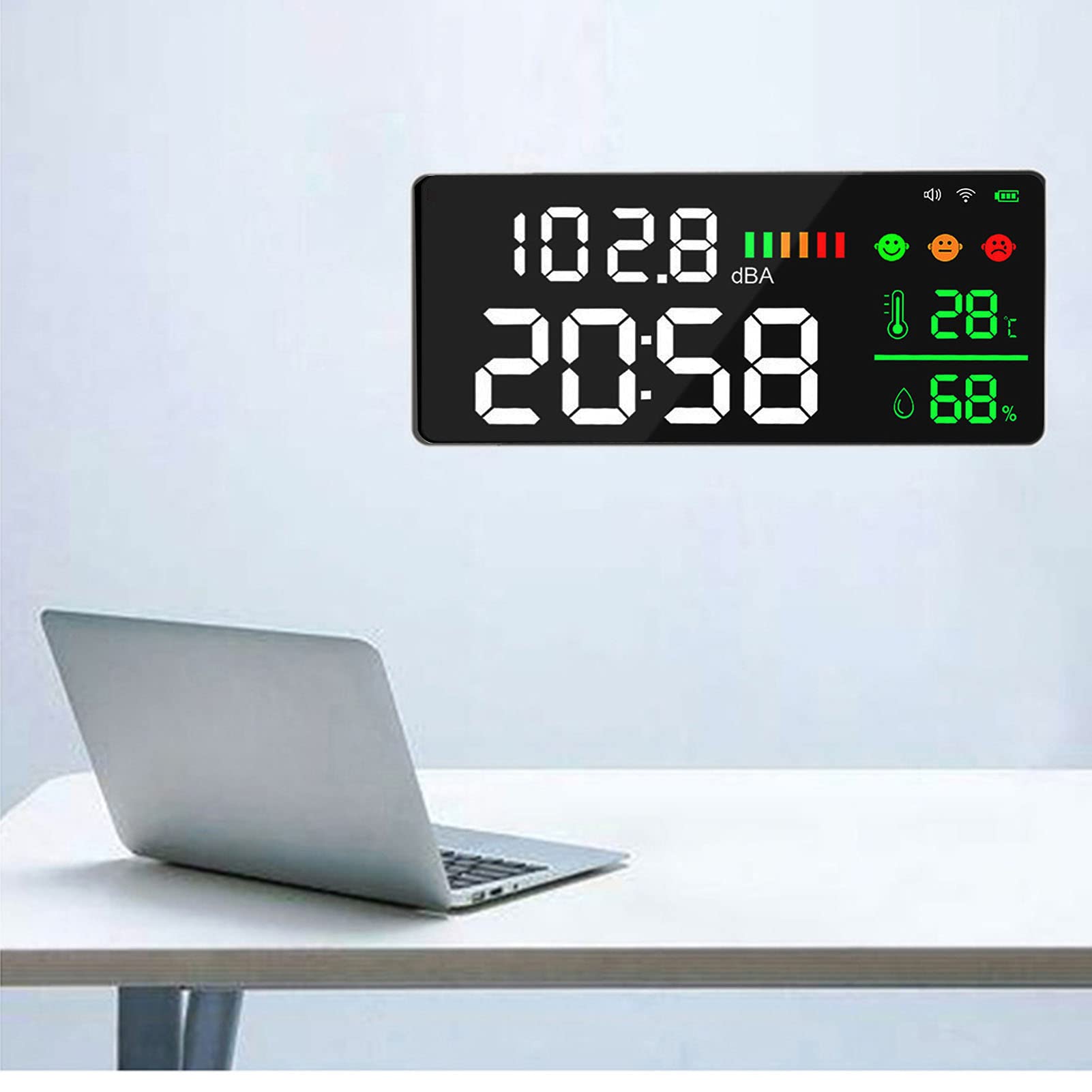 PCE-SLT Decibelmeter Met Groot Display - 2 X Alarmfunctie Relais Functie 5