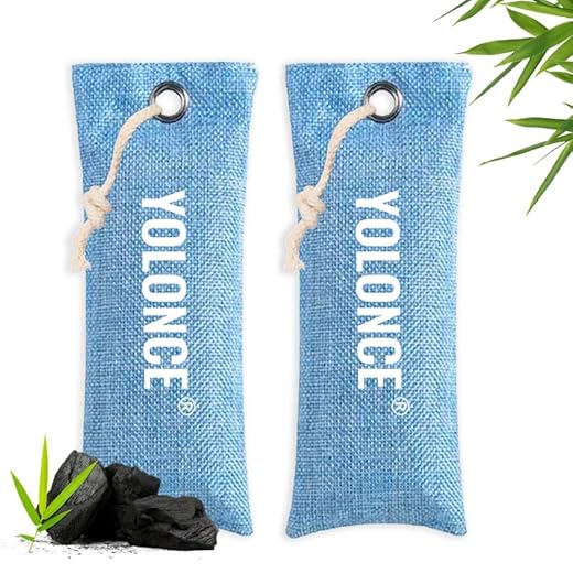 2 bolsas Eliminador de olores para zapatos, Desodorante de zapatos,Bolsa Purificadora de Aire, Neutralizador de Olores para Zapatos,bolsa de carbón activado absorbente de olor(azul)