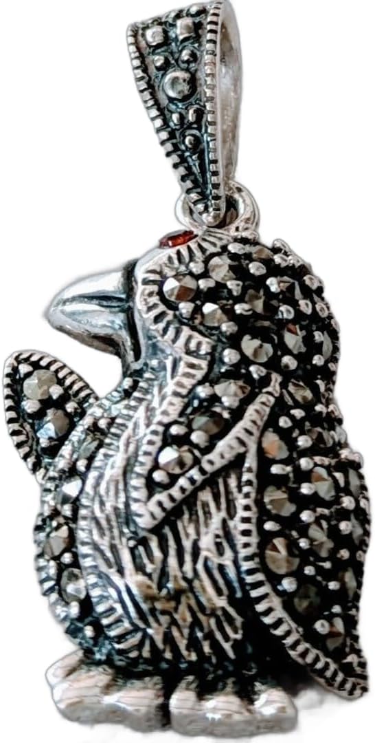 トルコ製 マーカサイト silver ペンダントトップ ペンギン