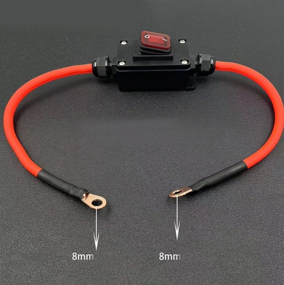 Nuevo Interruptor Principal de alimentación de Motocicleta, desconectador de batería, Interruptor aislador + Cable, 60 A, 12 V, 24 V, Resistente al Agua Recambio(50cm)