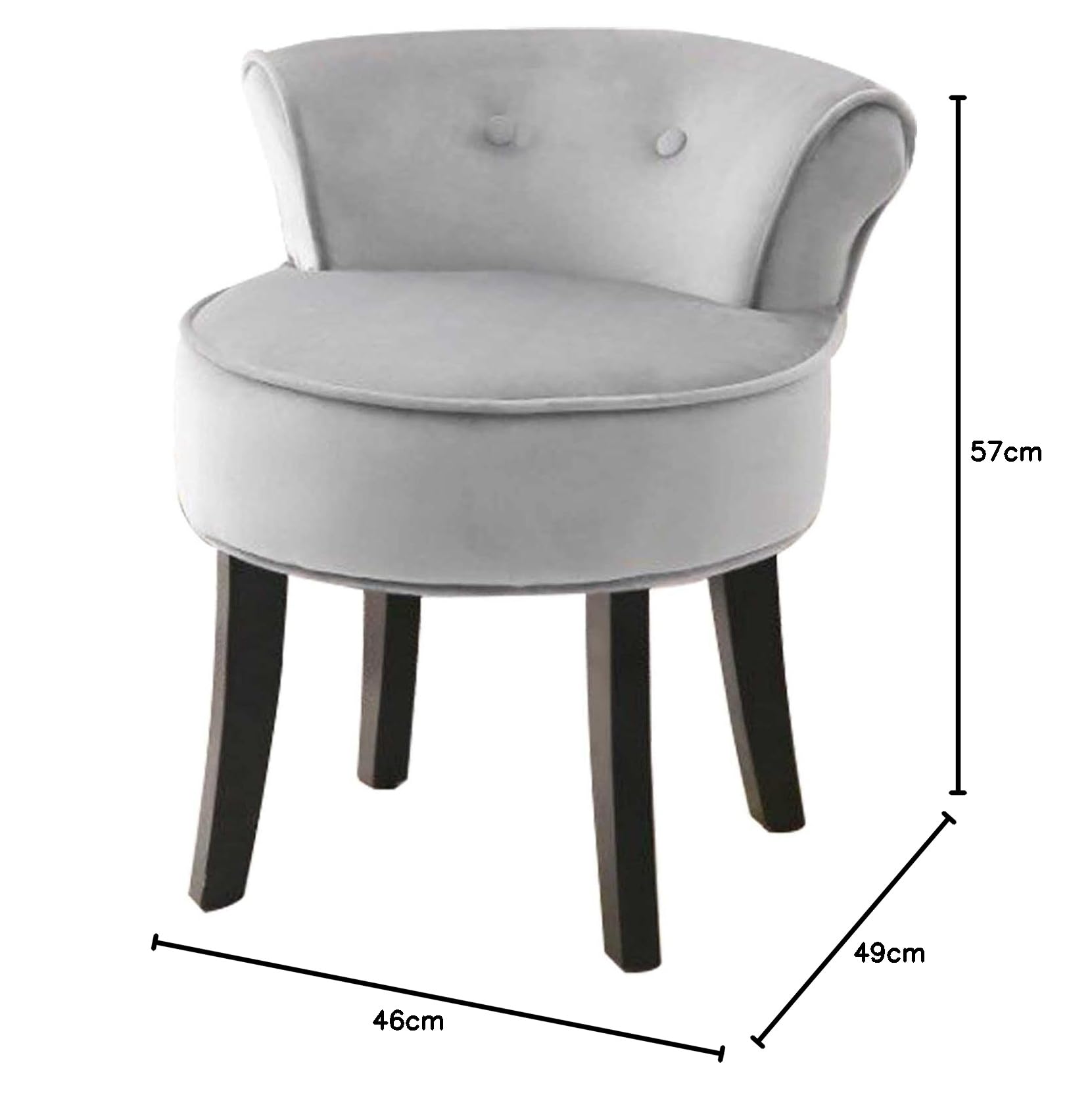 Vanimeu Vanity Dressing Table Chair Ergonomics Bedroom Velvet