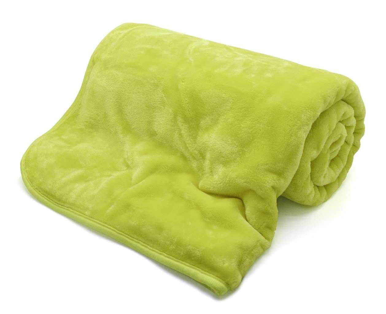 KUTEXCHEERISH Extra Large Mink Faux Fur Throw 200cm x 240cm (King, Lime Green)