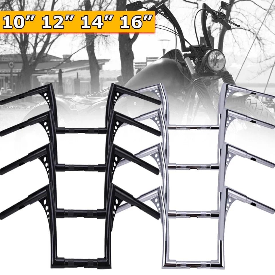 Guidon Riser Haute Finition Chrome pour Fourche Softail Dyna