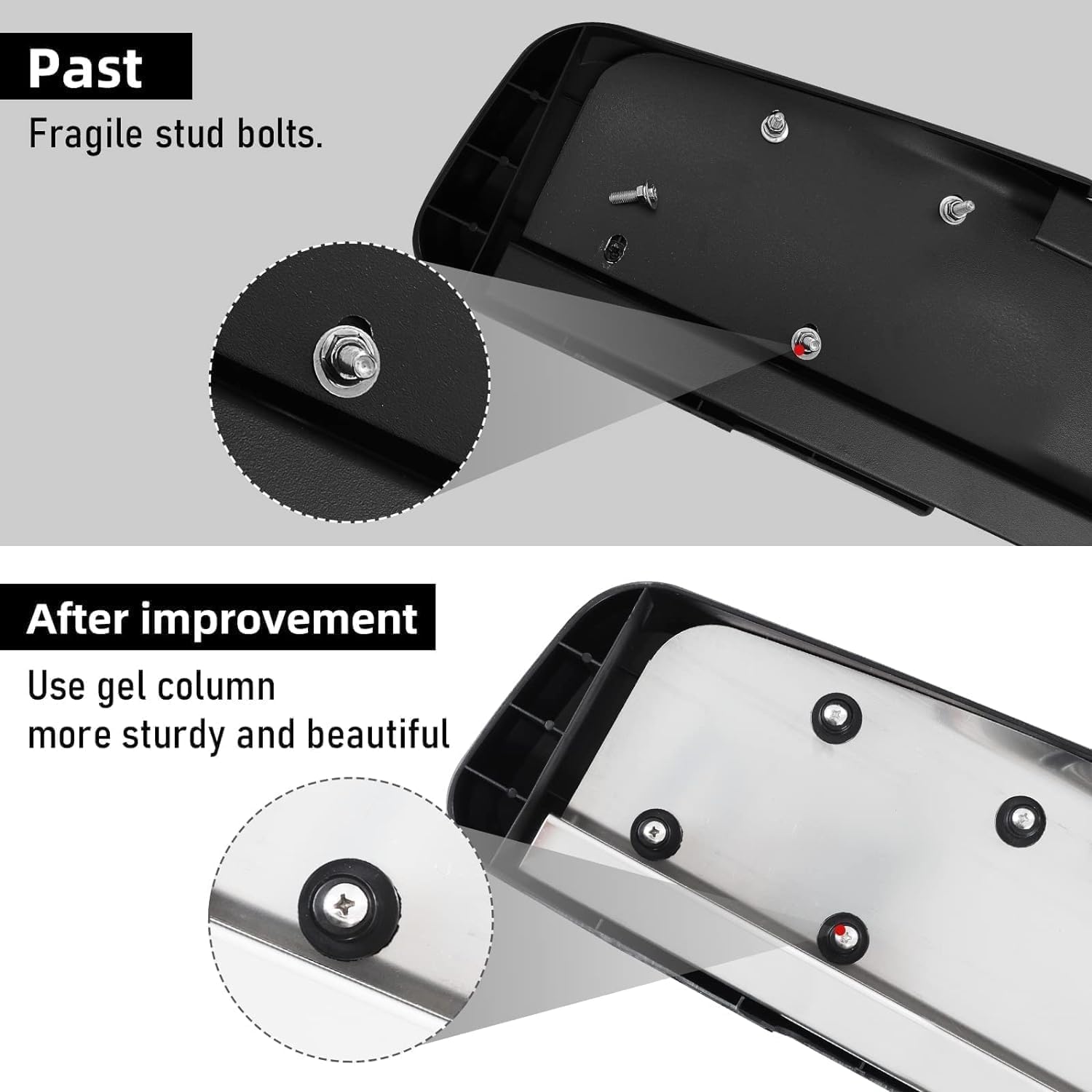 COMNOVA 6 INCHES Running Boards Steps Step Bars Compatible with 2019-2026 Chevy Silverado 1500, 2020-2026 Silverado/Sierra 2500HD/3500HD Crew Cab. A Pair Running Boards for Silverado Crew Cab