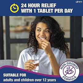 Ohm Allergy Medicine, Fexofenadine 180mg (150 Count) 24-Hour Non-Drowsy Antihistamine Tablets for Indoor & Outdoor Allergy Relief, Runny Nose, Sneezing, Itchy Nose or Throat, Watery Eyes